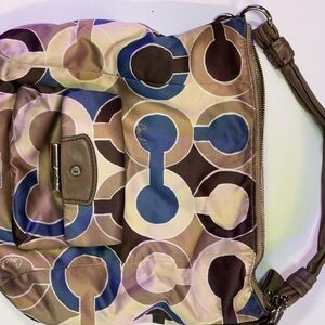 Coach Multicolor Circle Pattern Shoulder Bag